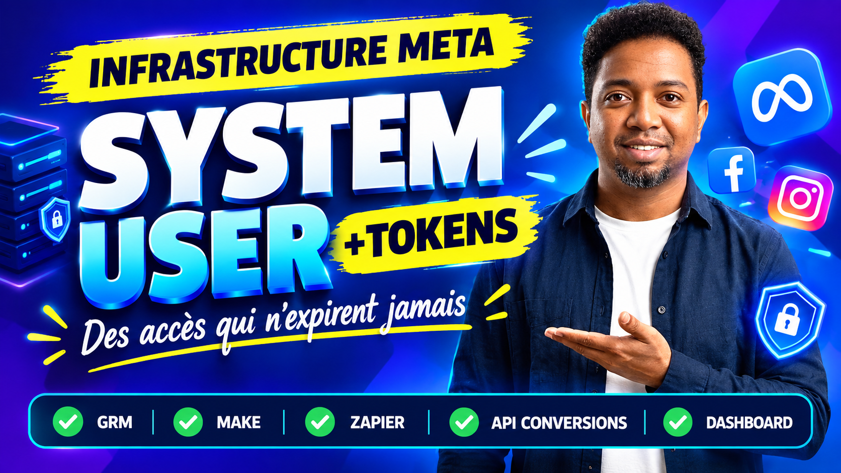 Configuration System User Meta : Business Manager, application et jetons permanents